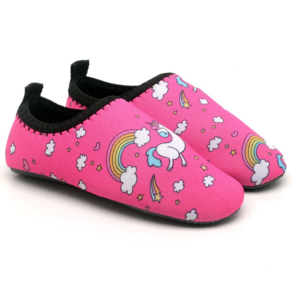 Sapatilha Infantil Unicórnio Rosa Aquático Tênis hibrida Acquatilha Náutica Aquática Antiderrapante Sapatilha Infantil A