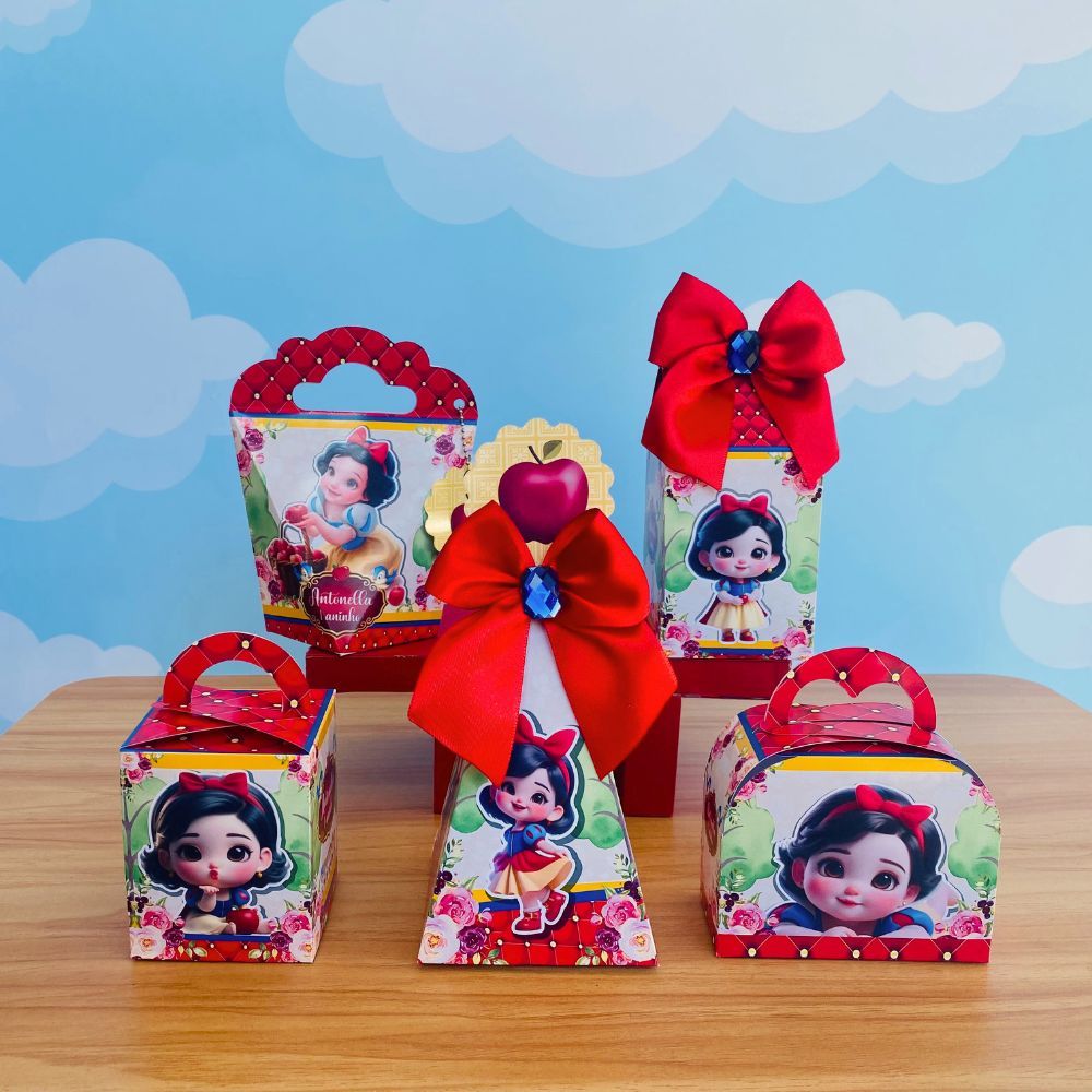 Kit Festa BRANCA DE NEVE BABY | Lembrancinhas | Festa infantil | já vai semi MONTADAS em Oferta na Shopee