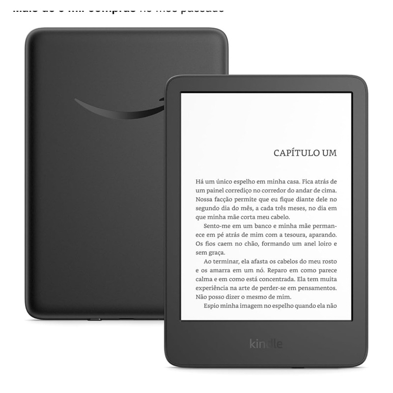 Kindle Geração e !!! Somente na Cor Preto