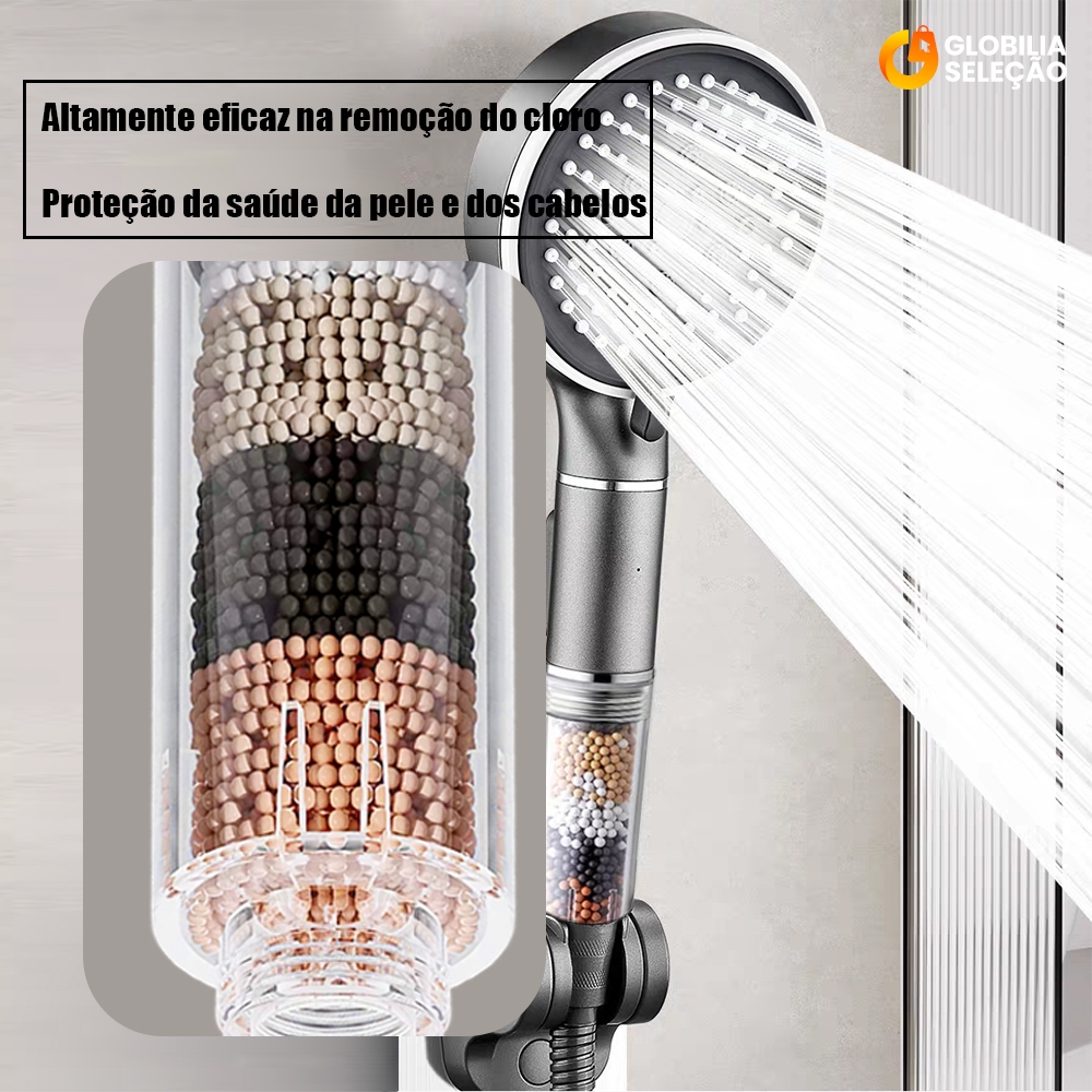 Ducha De Alta Pressão 6 modos de saída de água com silicone líquido função de massagem FE02711