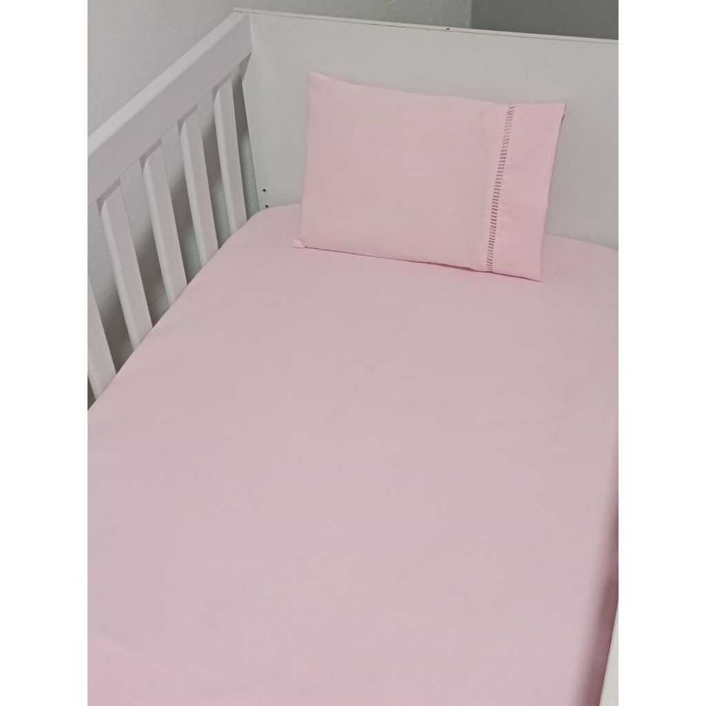 Lençol de Elastico para berço Padrao Americano Rosa Bebê 100% algodão em Oferta na Shopee