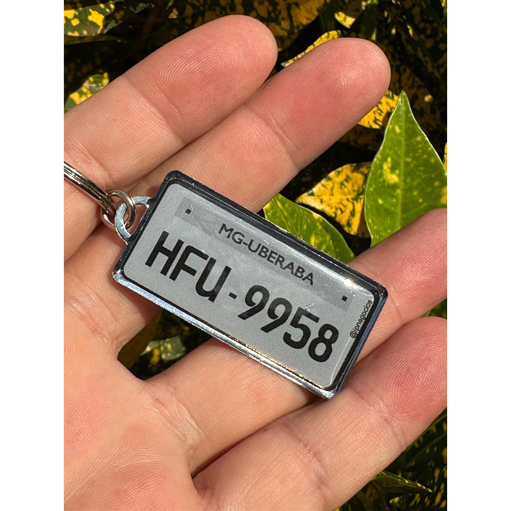 Chaveiro Placa Cinza Personalizado Nome/Foto/Logo/Marca em Oferta na Shopee