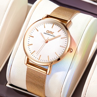 OPK Relógio Feminino Original À Prova D 'Água Moda Aço Inoxidável Fino Muito Elegante Moda simples e moderna 8101 em Oferta na Shopee
