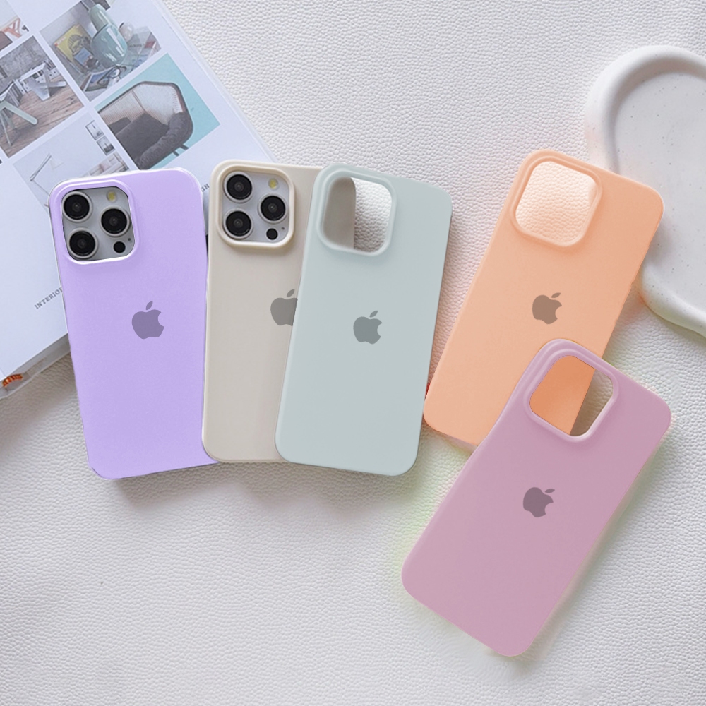 Capa de Silicone para iPhone 1112 13 14 15 Pro Max plus - Toque Suave, Cores Vibrantes, Tendência，Proteção Total