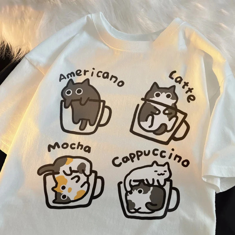 Camiseta Unissex Gato Cafézinho meme engraçada em Oferta na Shopee