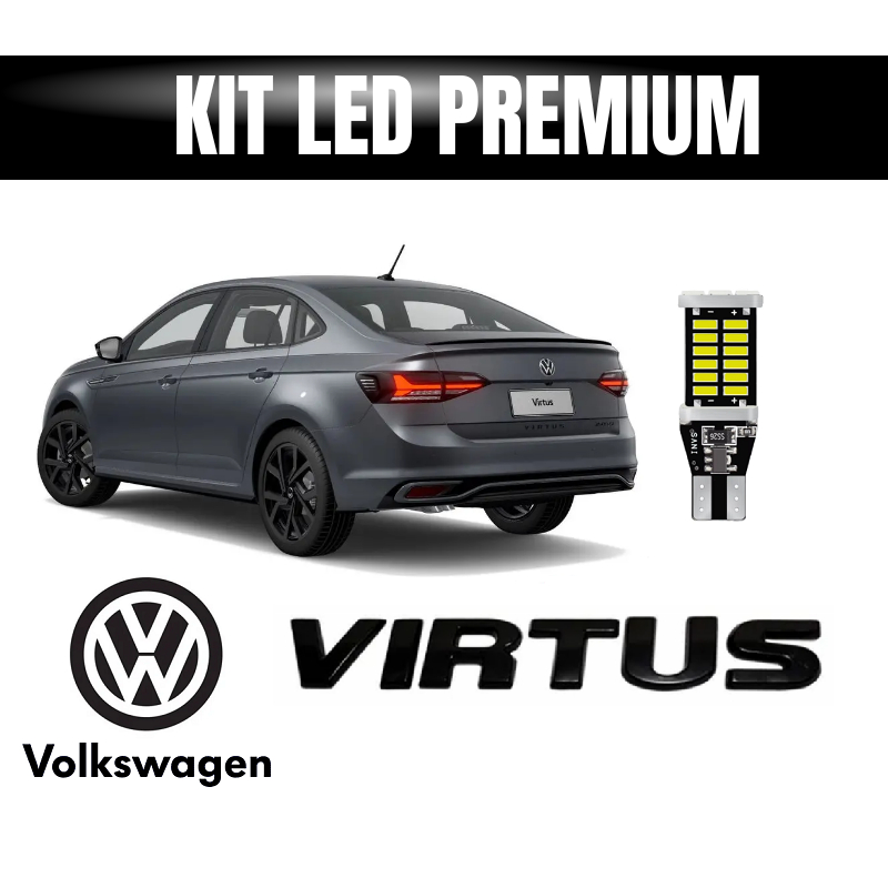 Lampada UNITARIA Led Ré Volkswagen Virtus Canbus Canceller T15 16w Branco