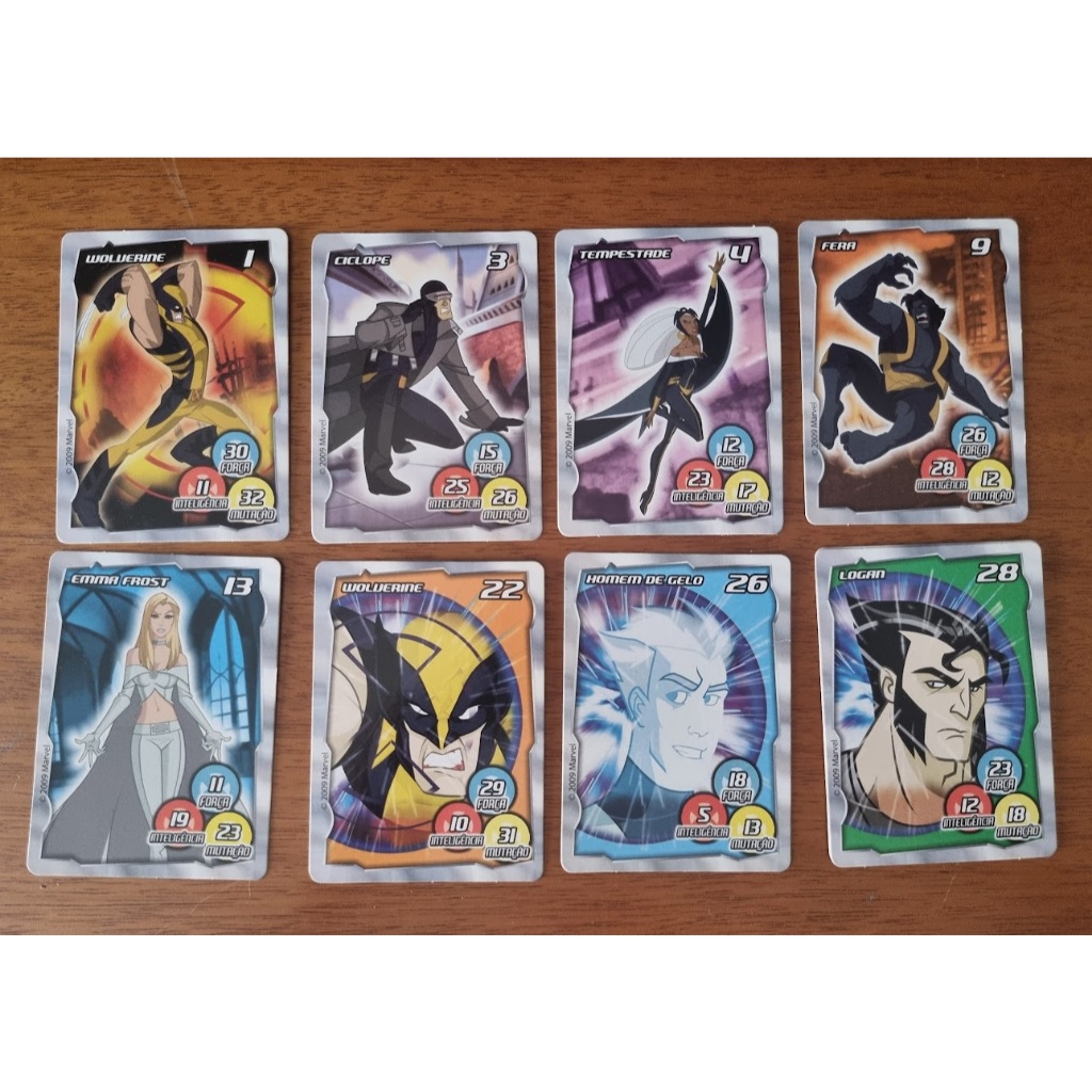 Cards Wolverine e os X-men Elma chips de 2009 - usados e originais