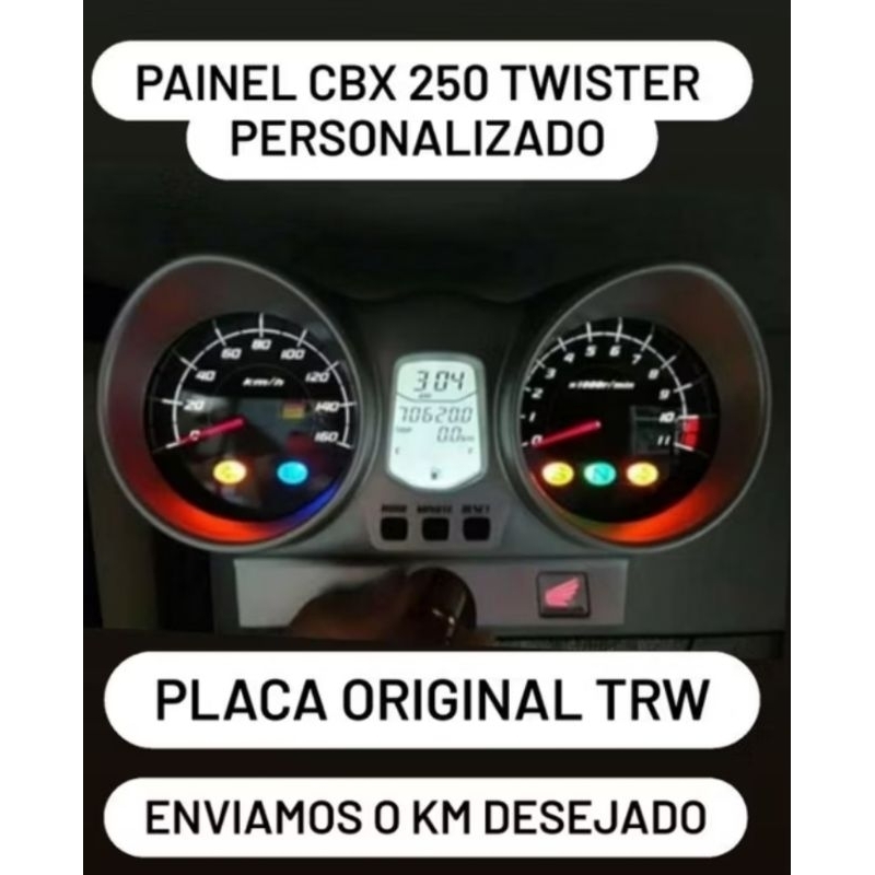 Painel Honda Cbx 250 Twister Personalizado Placa Original Trw C/ 80.000 km
