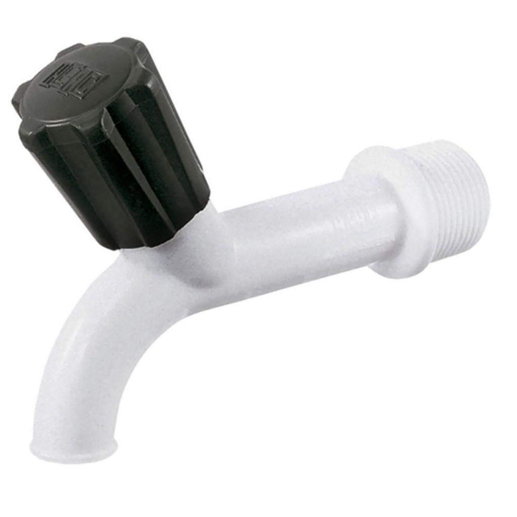 Kit com 12 Torneira Tanque Sem Bico 1/2 10cm Branca Herc Ref-111 - Home & Living
