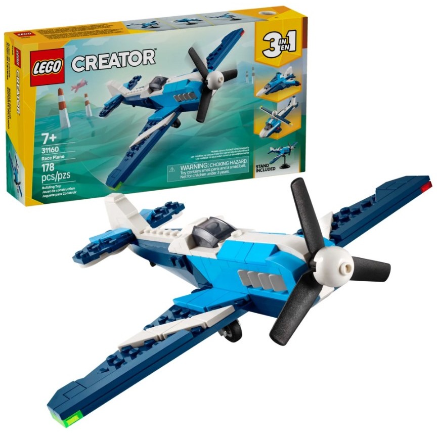 Lego Creator 3 em 1 Aeronave Avião de Corrida 31160 em Oferta na Shopee