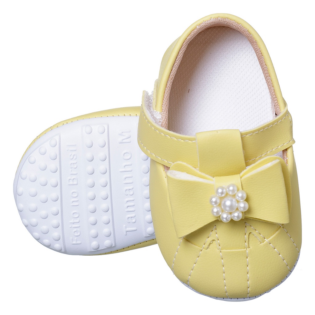 Sapatinho Bebê Recém Nascido Confortável Delicado Lacinho Baby 0 a 11 Meses Calce Fácil Promoção