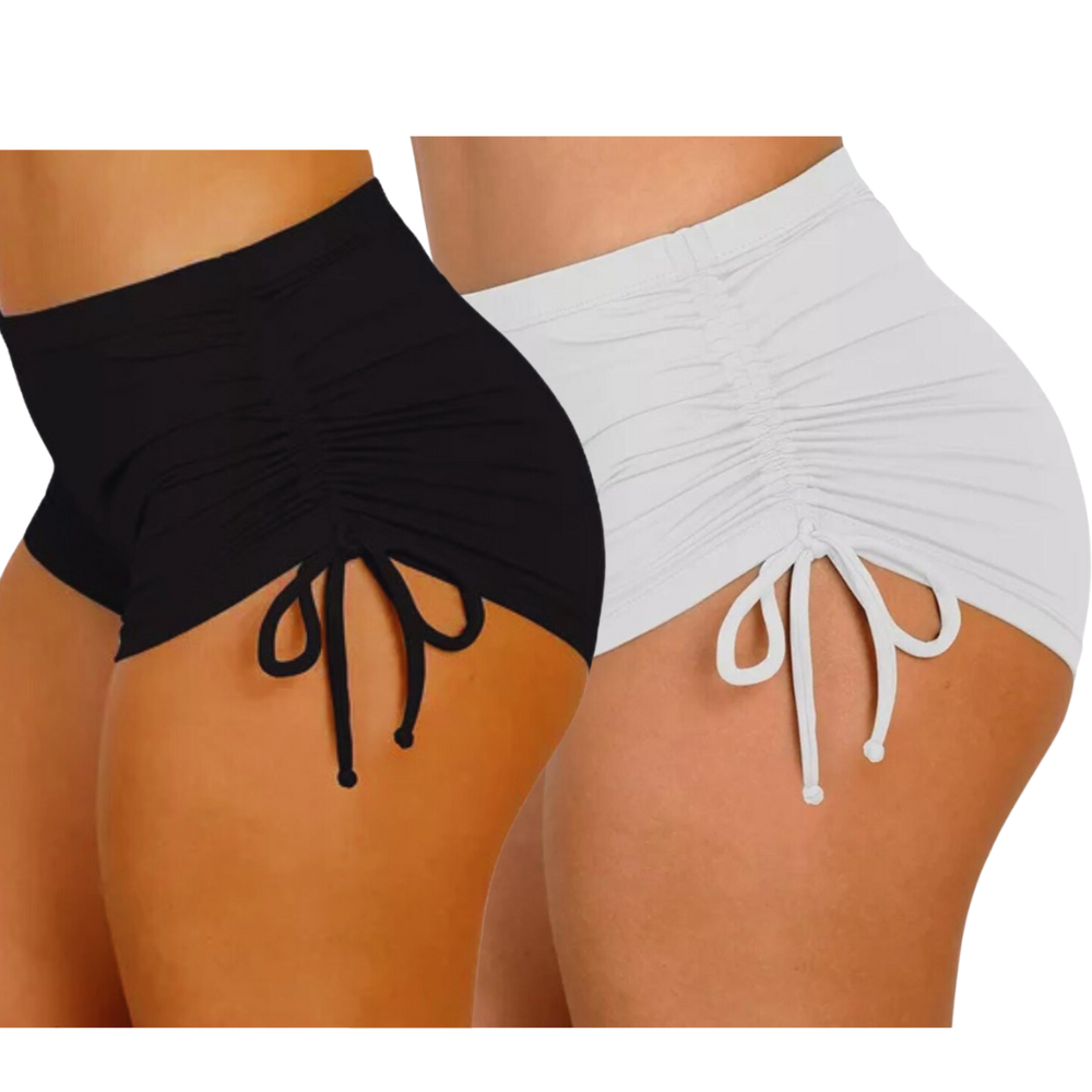 Shorts Praia Sunkini Feminino Regulagem Lateral Cintura Alta