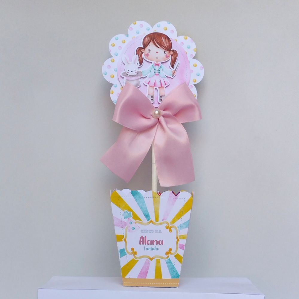 Centro de mesa para lembrancinha Circo Rosa / Lembrancinha Personalizada / Aniversário Infantil circo  / kit festa circo
