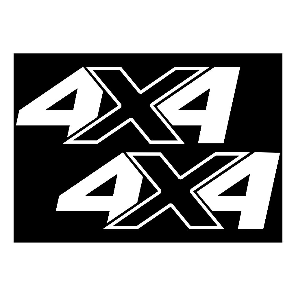 Kit 2 Adesivos 4x4 Frontier Nissan 2020 2021 2022 2023 BRANCO Personalizado Tuning Acessórios Automotivo NS29