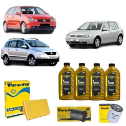 Kit Troca De Oleo Filtros VW Polo Golf Spacefox 1.6 8V 15w40 Semisintetico Revisão Original