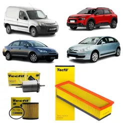 Kit Filtros Citroen C3 C4 Aircross 1.4 1.6 16V Partner Tecfil