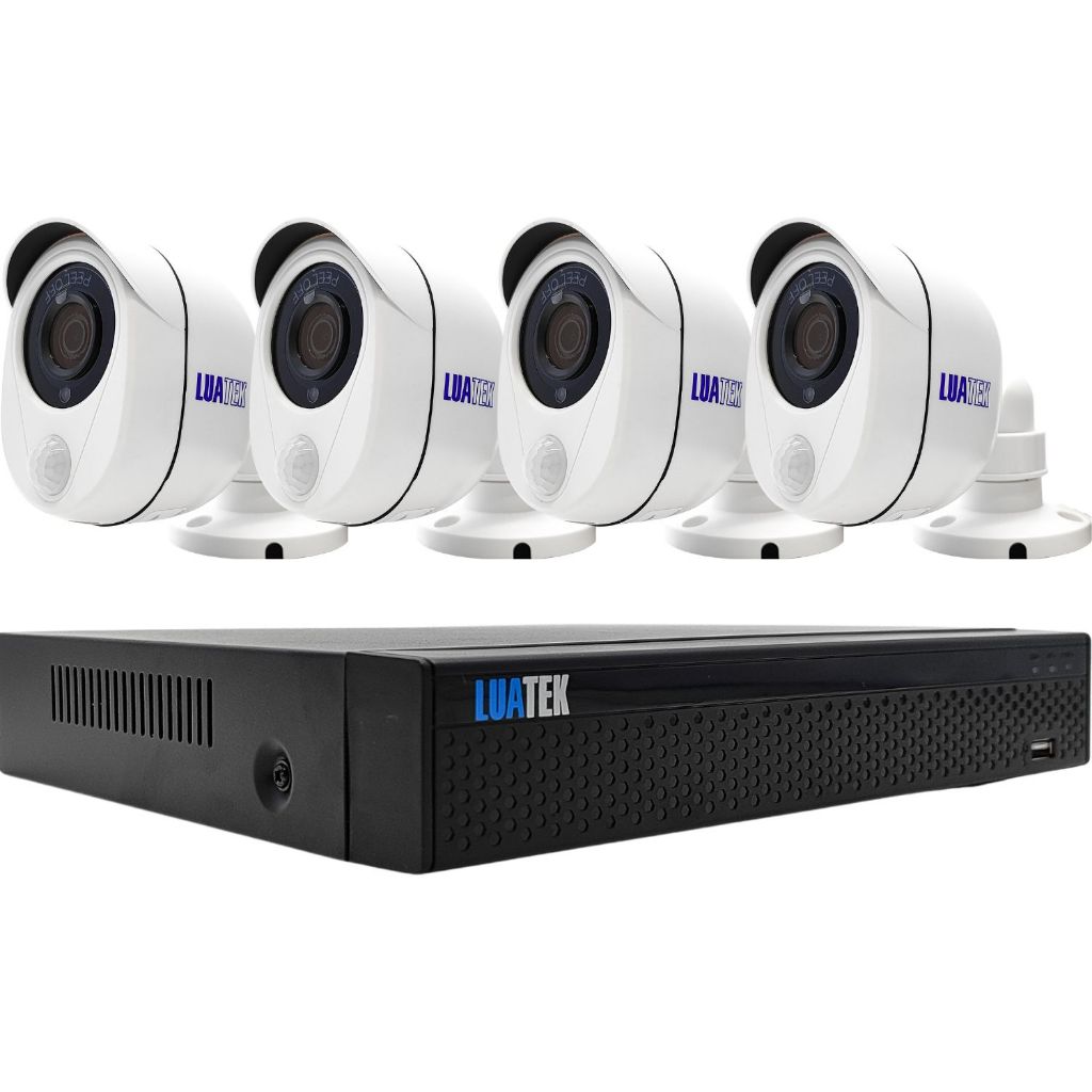 Kit CFTV Completo Luatek 4 Câmeras + DVR – Full HD - Infravermelho Sensor PIR E Alarme Sonoro
