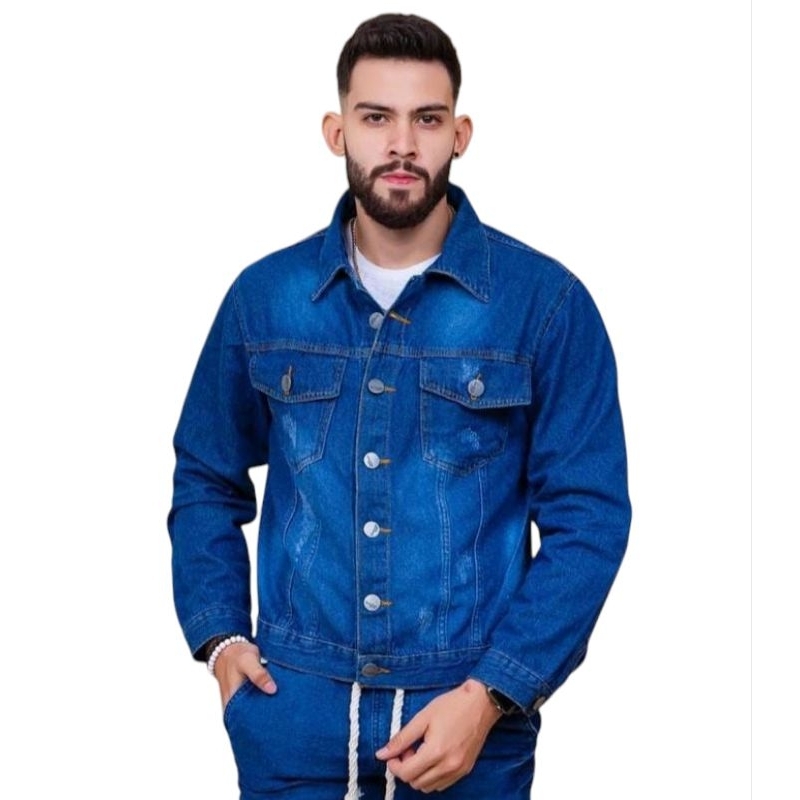Jaqueta Jeans Masculina 100% Linha Premium