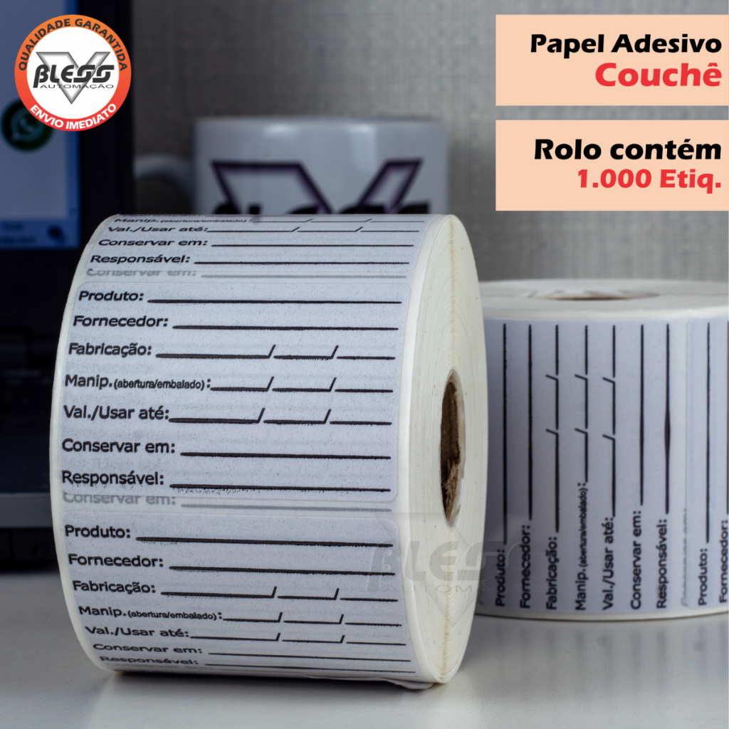 Etiqueta Manipulação (60x40) com 1.000 unid em Oferta na Shopee