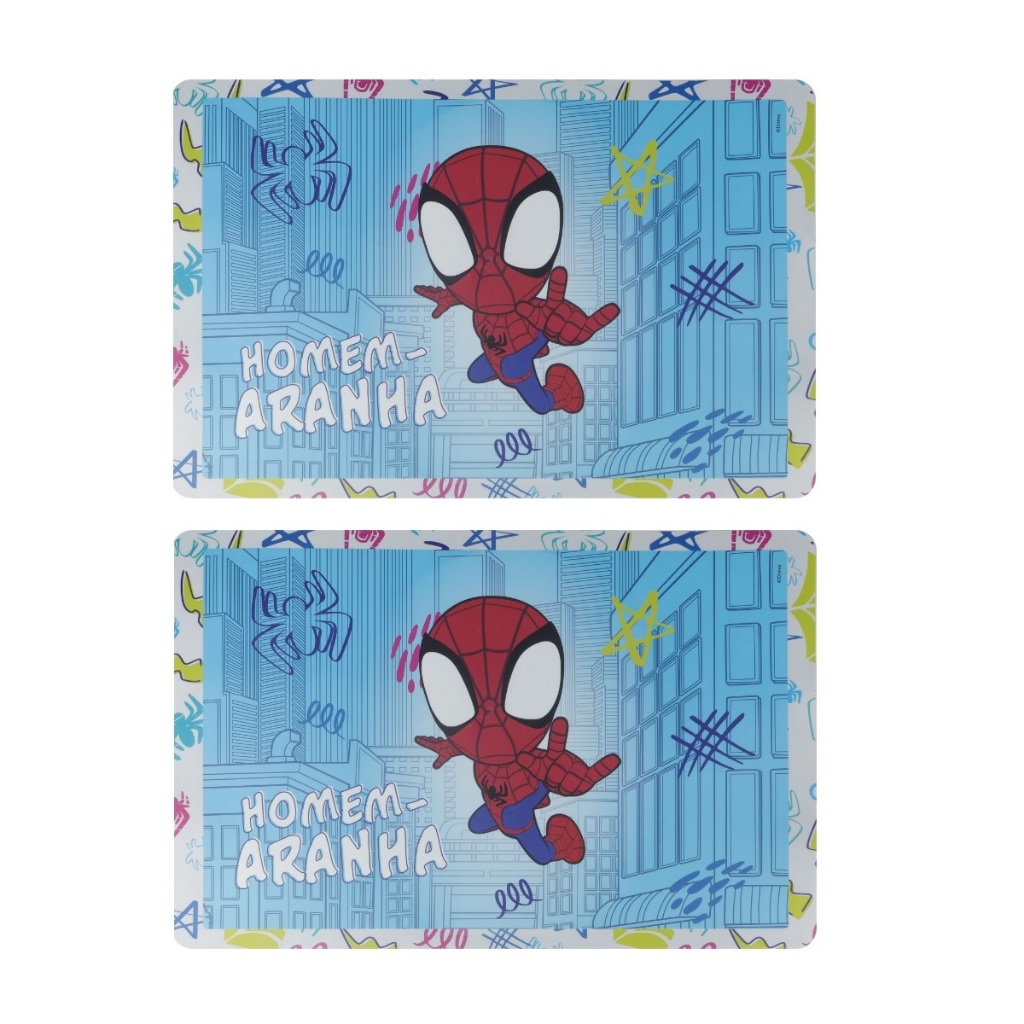 Kit 2 Jogos Americano Infantil Homem Aranha Descanso Prato em Oferta na Shopee