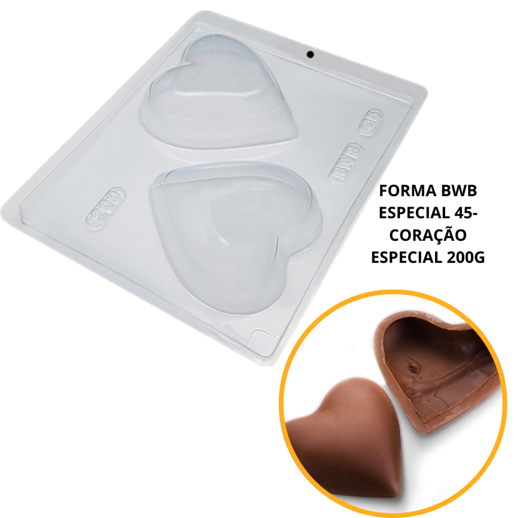 1~4Forma Coração 200g Páscoa 3 Partes Com silicone BWB Cód 45// - Home & Living