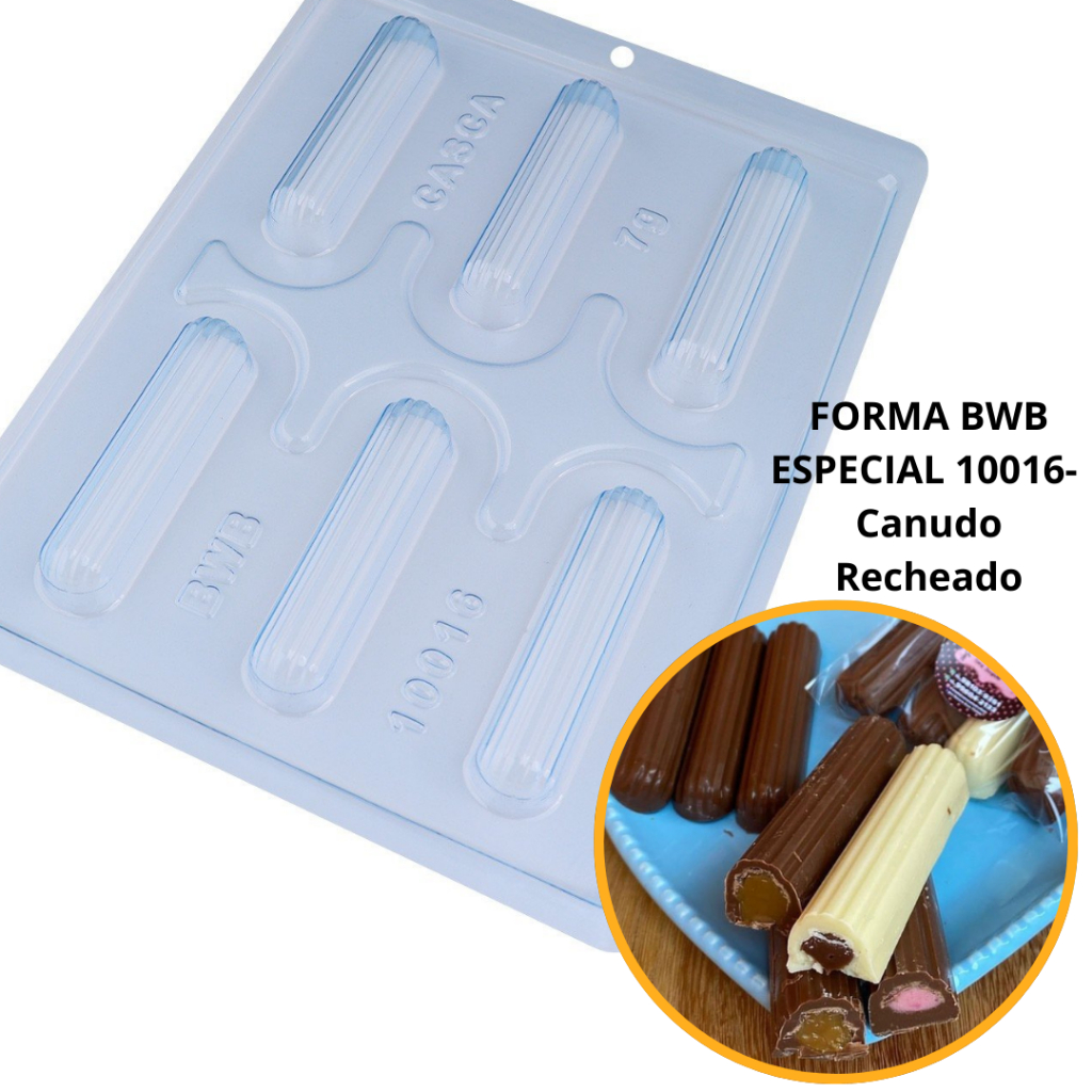 1~4 forma silicone bwb (3partes) cod 10016 - Canudo Recheado//