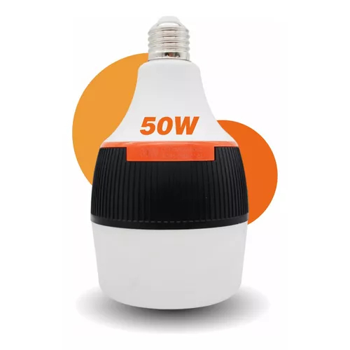 Lâmpada De Emergência 50w Ligada Após Faltar Energia Led Bivolt em Oferta na Shopee