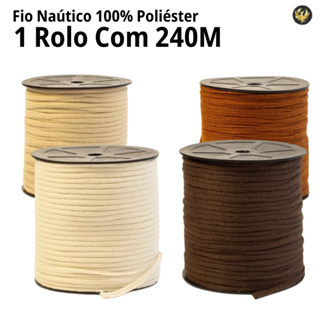 Fio Naútico Premium 100% Poliéster 5 mm 500G Aprox. 240 Metros CROCHÊ, TRICÔ e MACRAMÊ em Oferta na Shopee