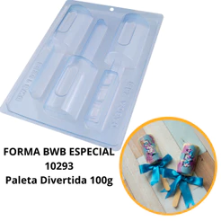 1~4 lançamento bwb forma silicone bwb paleta divertida 100g 3 partes cod 10293 páscoa 2025 (CHOCO)