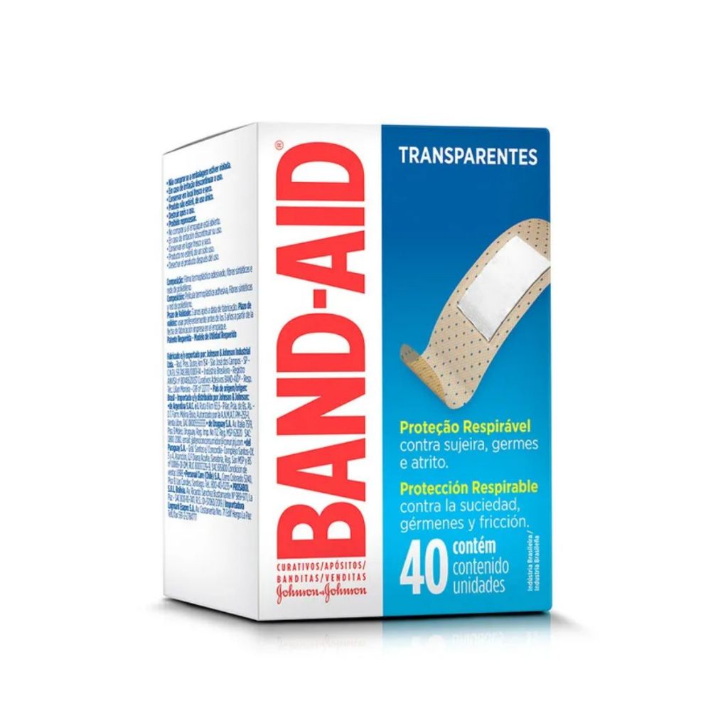 Curativo Band-Aid Transparente com 40 Unidades em Oferta na Shopee