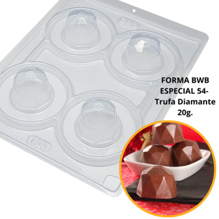 1~4 Forma BWB Com Silicone (3 partes)-Cód. 54 - Trufa Diamante 20g. Para Festas Trufas e Bombons em Oferta na Shopee