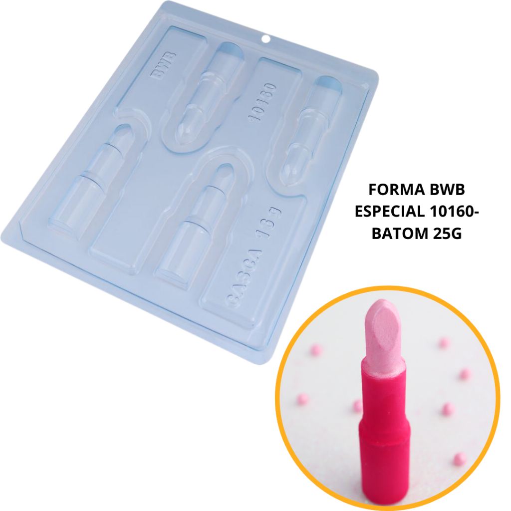 1~4 Forma bwb com silicone (3 partes) cod 10160 - Batom 25 gramas (CHOCO) em Oferta na Shopee
