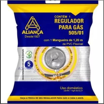 KIT COM 10 REGISTRO DE GÁS COMPLETO(REGULADOR+MANG+ABRAÇADEIRAS) BOTIJÃO DE 13KG