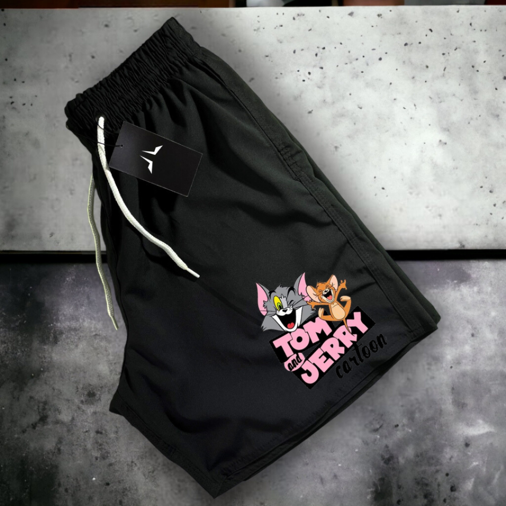 Bermuda Tactel TOM&JERRY02 Short Praia Mauricinho Esportivo Treino Academia Masculino