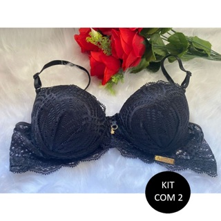KIT 2 Sutiã de BOJO Rendado Pingente Soutien de Renda Conforto Moda Intima Lingerie em Oferta na Shopee