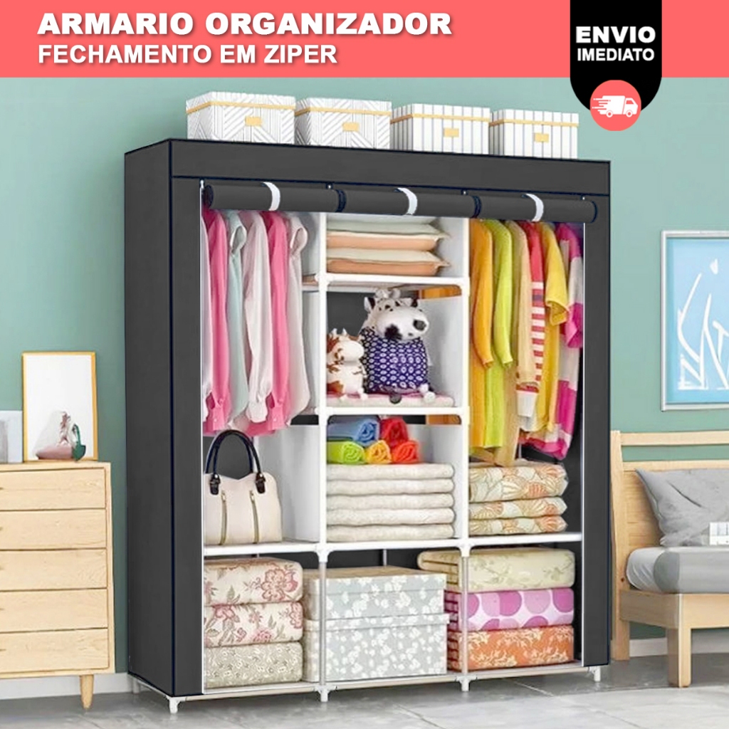 Guarda Roupa Desmontável Organizador De Roupas Armário De Quarto Dobravel