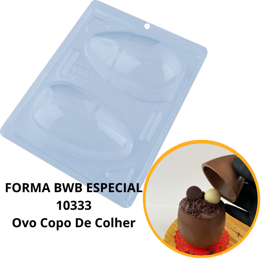 1~4 LANÇAMENTO BWB FORMA SILICONE BWB OVO DE PÁSCOA 2025  COPO DE COLHER 3 PARTES COD 10333 - Home & Living