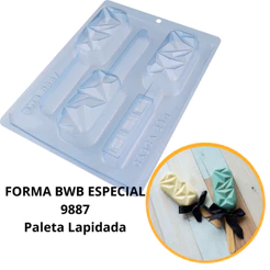 1~4 lançamento bwb forma silicone bwb paleta lapidada 3 partes cod 9887 (CHOCO)