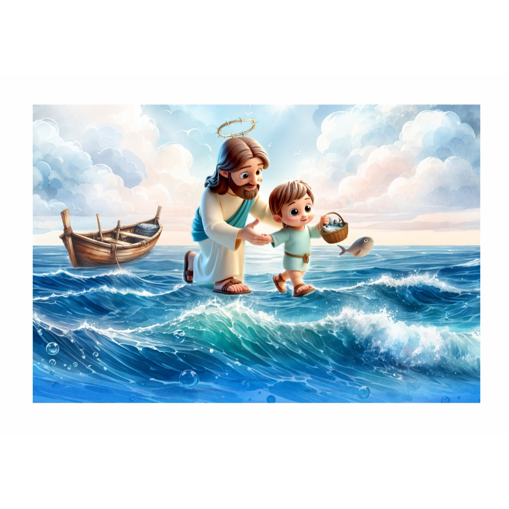 Fundo Fotografico Sublimado Em Tecido Religioso 1,50x2,20m 13775