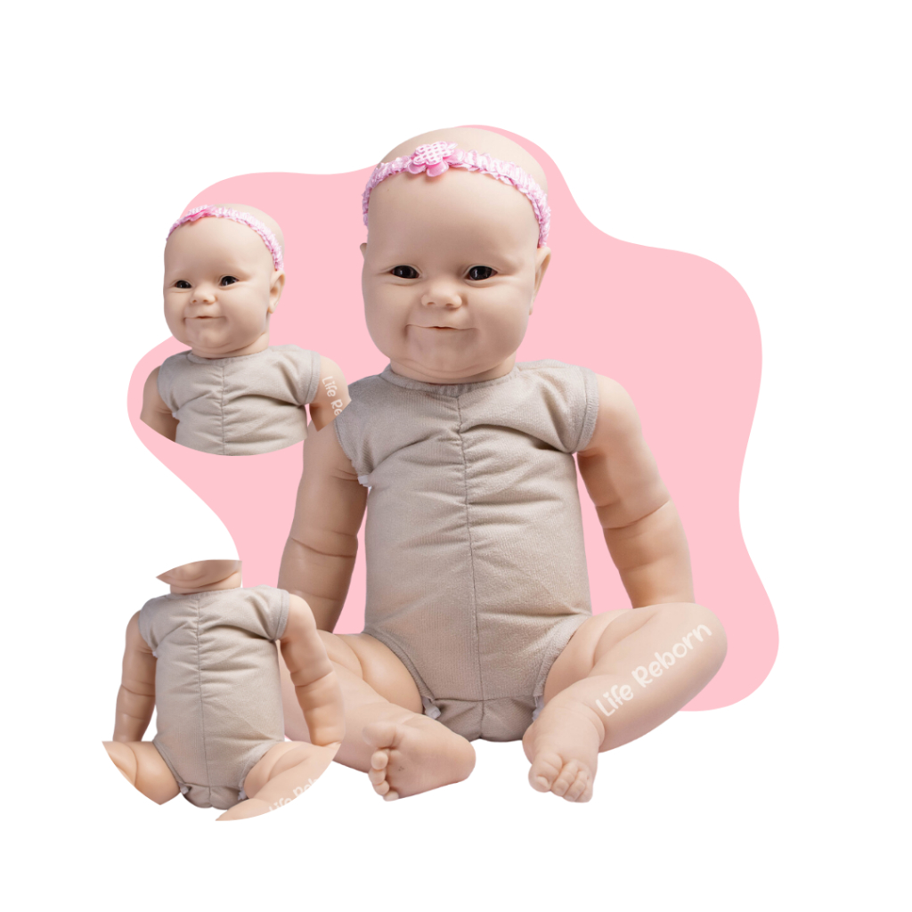Molde Bebe Reborn Kit Maddie com Corpinho de Tecido