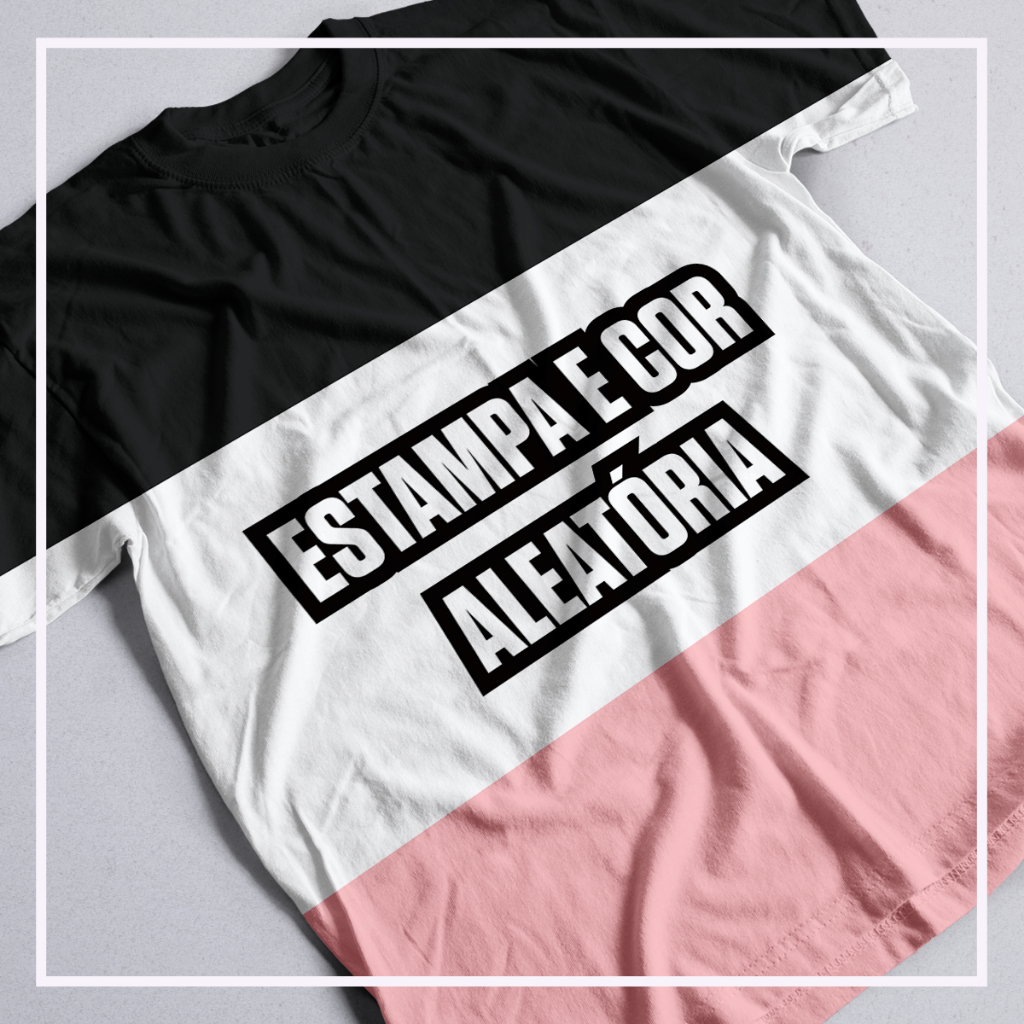 Camisa Estampa Aleatória Queima de Estoque Camiseta Estampa Surpresa Unissex