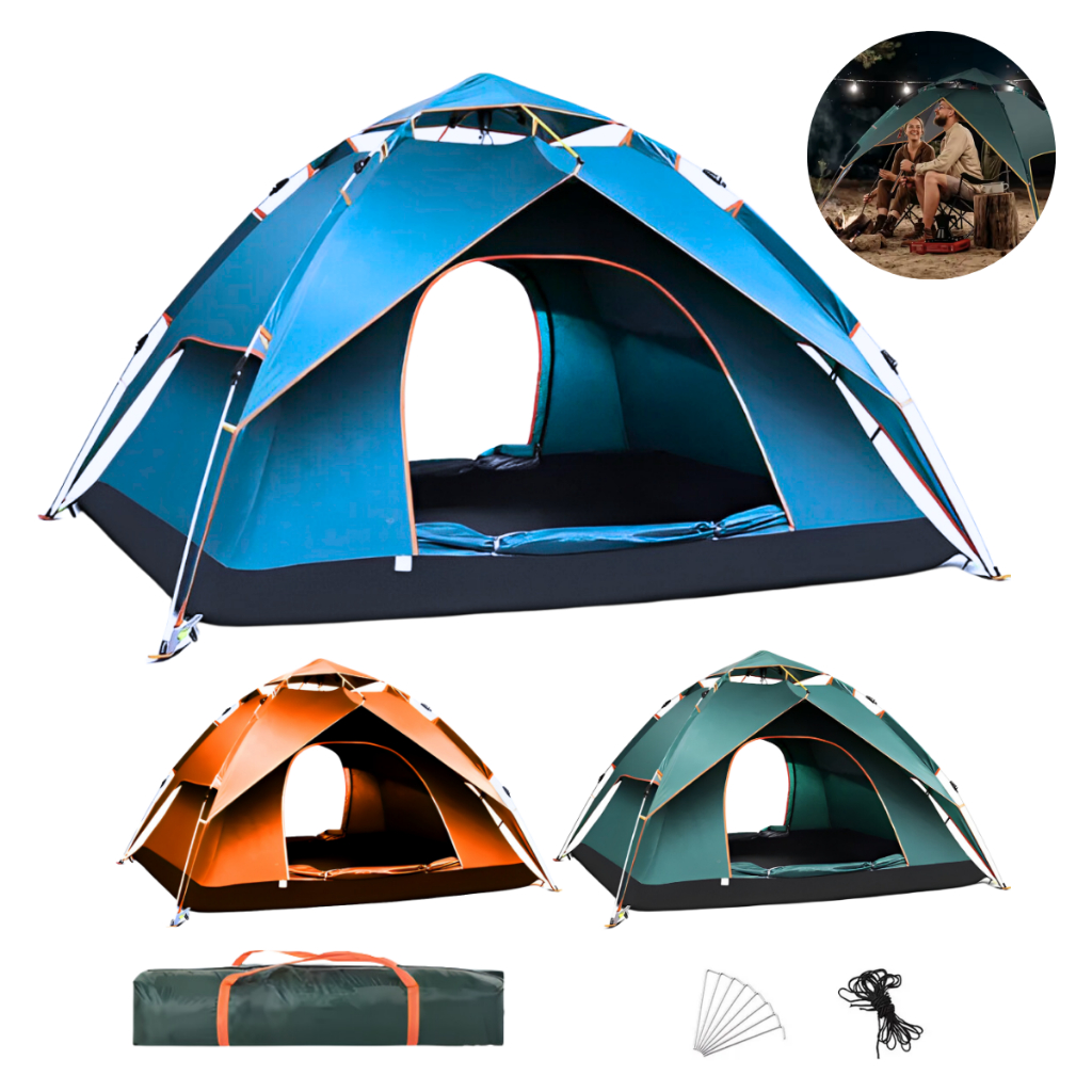 Barraca Camping Impermeável 4 ou 6 Pessoas Modelos Automática ou Manual