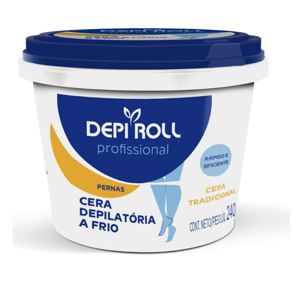 Cera Fria DepiRoll Pote Amarelo-Mel - 240g