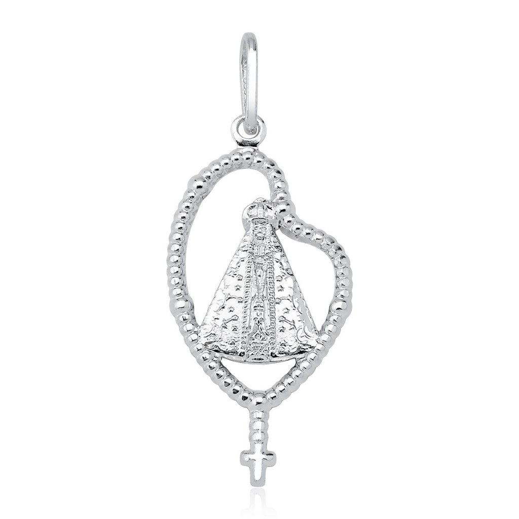 Pingente Terço Nossa Senhora Prata 925 em Oferta na Shopee