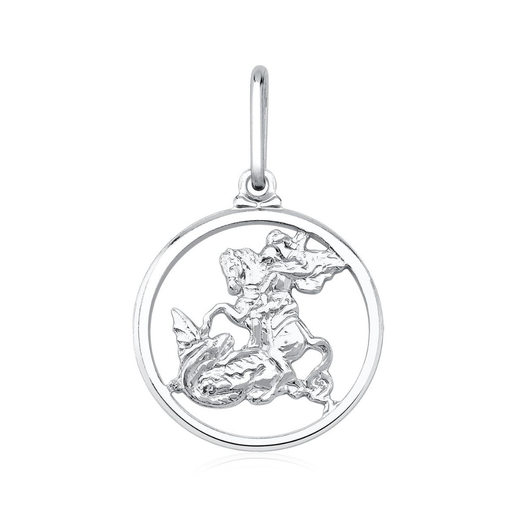 Pingente São Jorge Lisa Prata 925 - Fashion Accessories