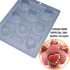 1~4 forma bwb com silicone (3 partes) cod 240 - Buffet Coração//