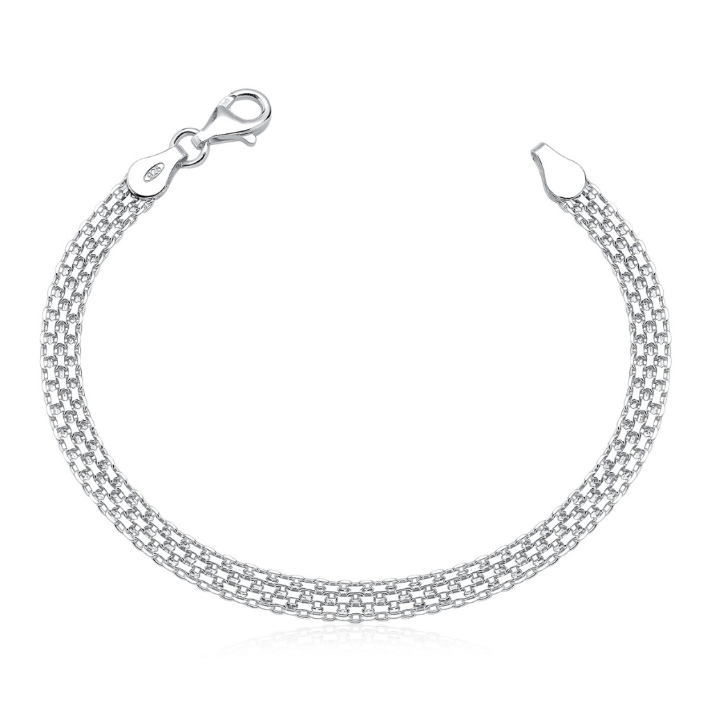 Pulseira Feminina de Prata 925 Bismark 4.5mm em Oferta na Shopee