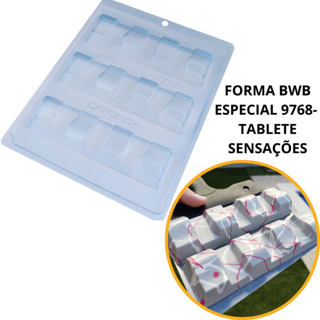 1~4 Forma BWB Com Silicone(3partes) Chocolate Cód.9768-Tablete Sensações105g. Barra Recheada Gourmet em Oferta na Shopee