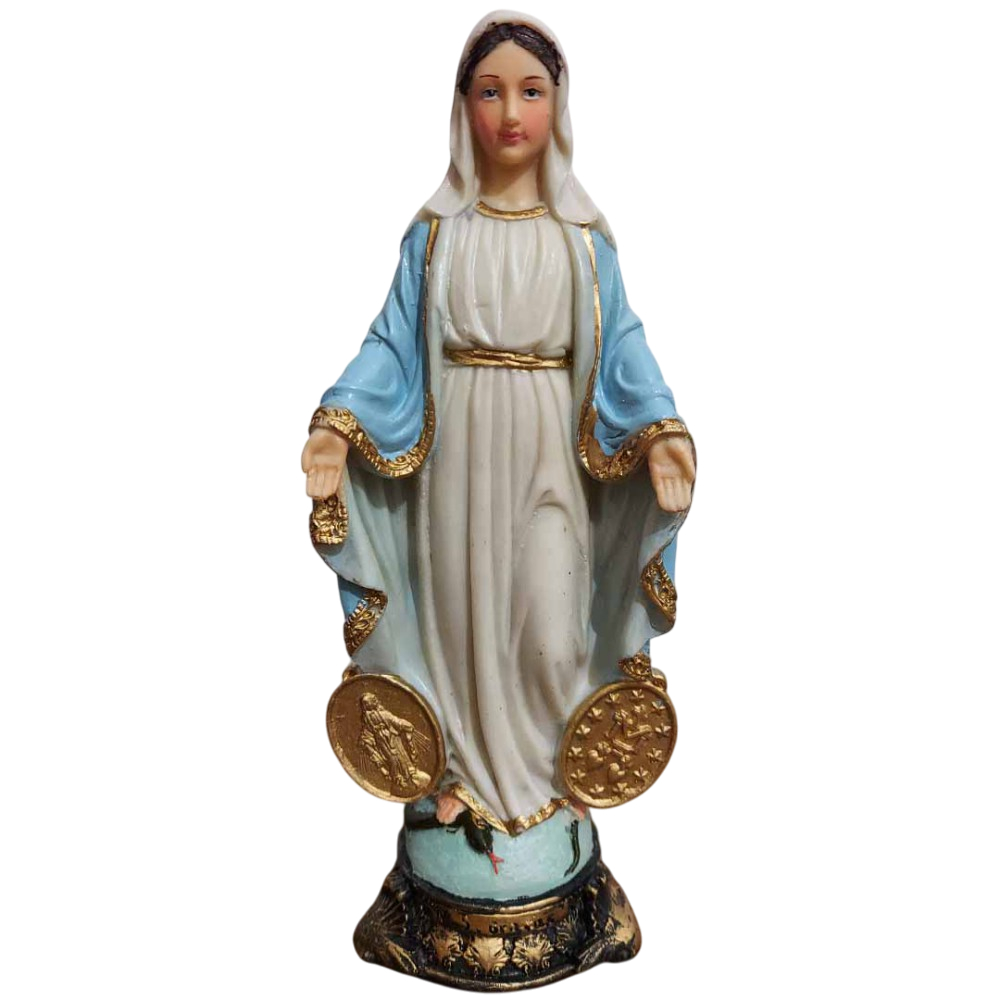 Imagem de Nossa Senhora das Graças em Resina - 20 cm - Nossa Senhora da Medalha Milagrosa