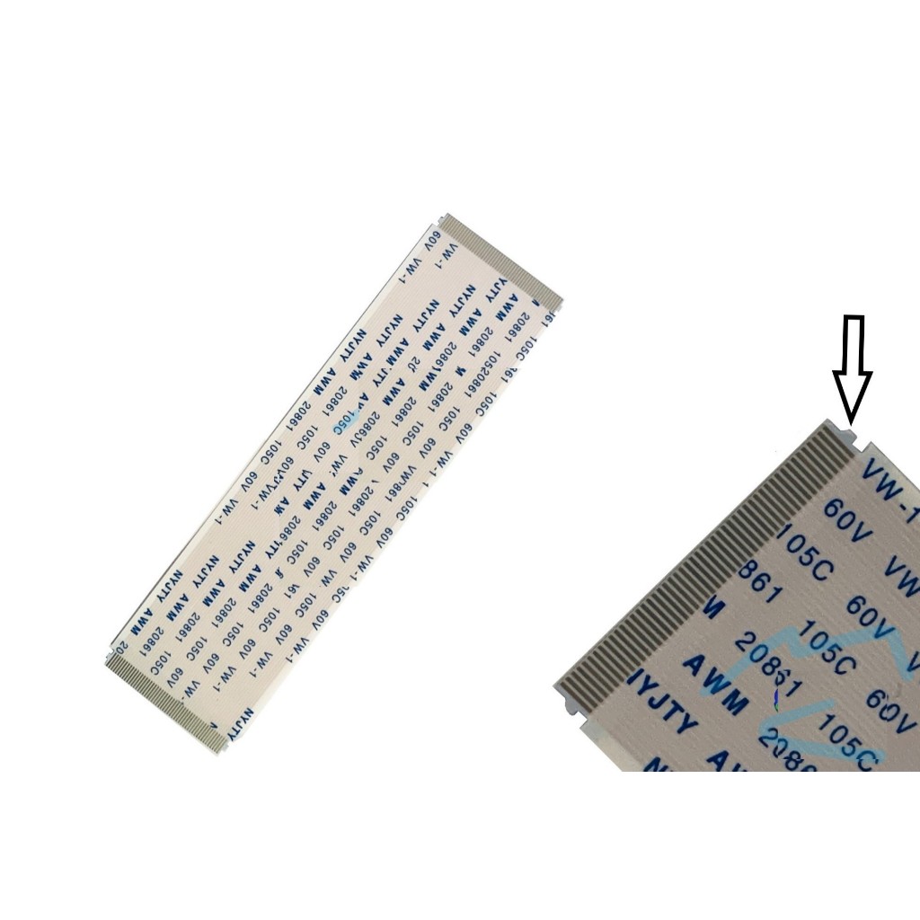 Cabo Flat 50 Vias X 10cm Compatível Para Placa Tcon  Tv Aoc Le32H1465/25